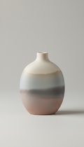 Neutral Ceramic Decorative Vase with Matte Glaze